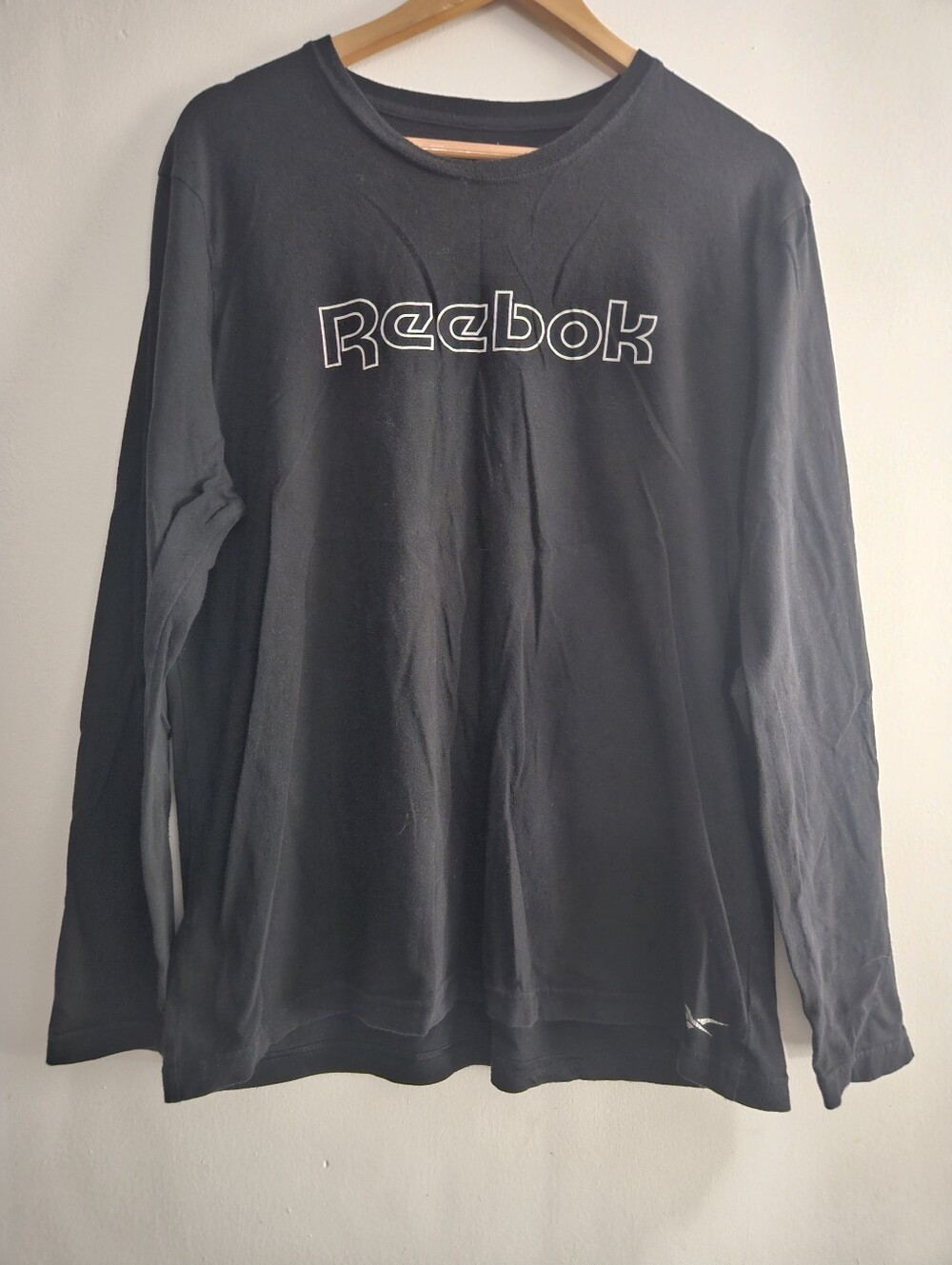 Reebok Men's Sleepwear Long Sleeve Logo Shirt - Grey Large